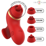INTENSE - PATTY STIMULATOR WITH 4 HEADS, SUCTION, TAPPING, TICKLING AND LICKING
